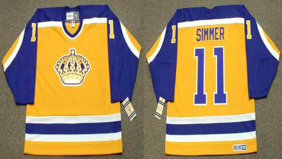 2019 Men Los Angeles Kings #11 Simmer Yellow CCM NHL jerseys->los angeles kings->NHL Jersey